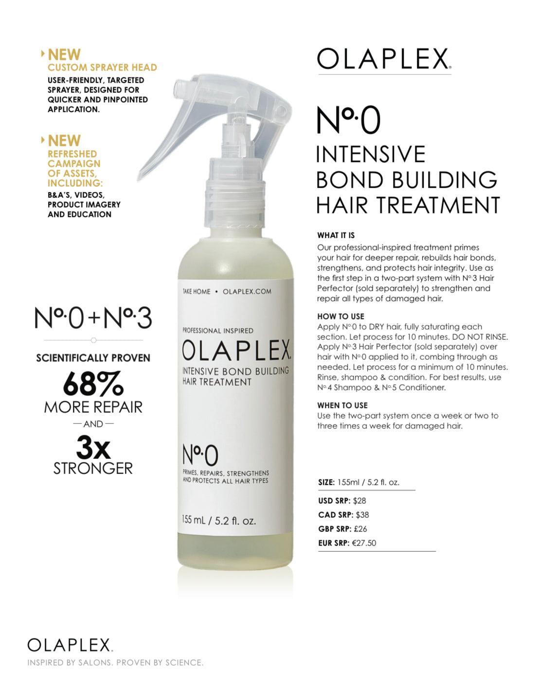 No. 0 Intensive Bond Building Hair Treatment - The Coloroom 